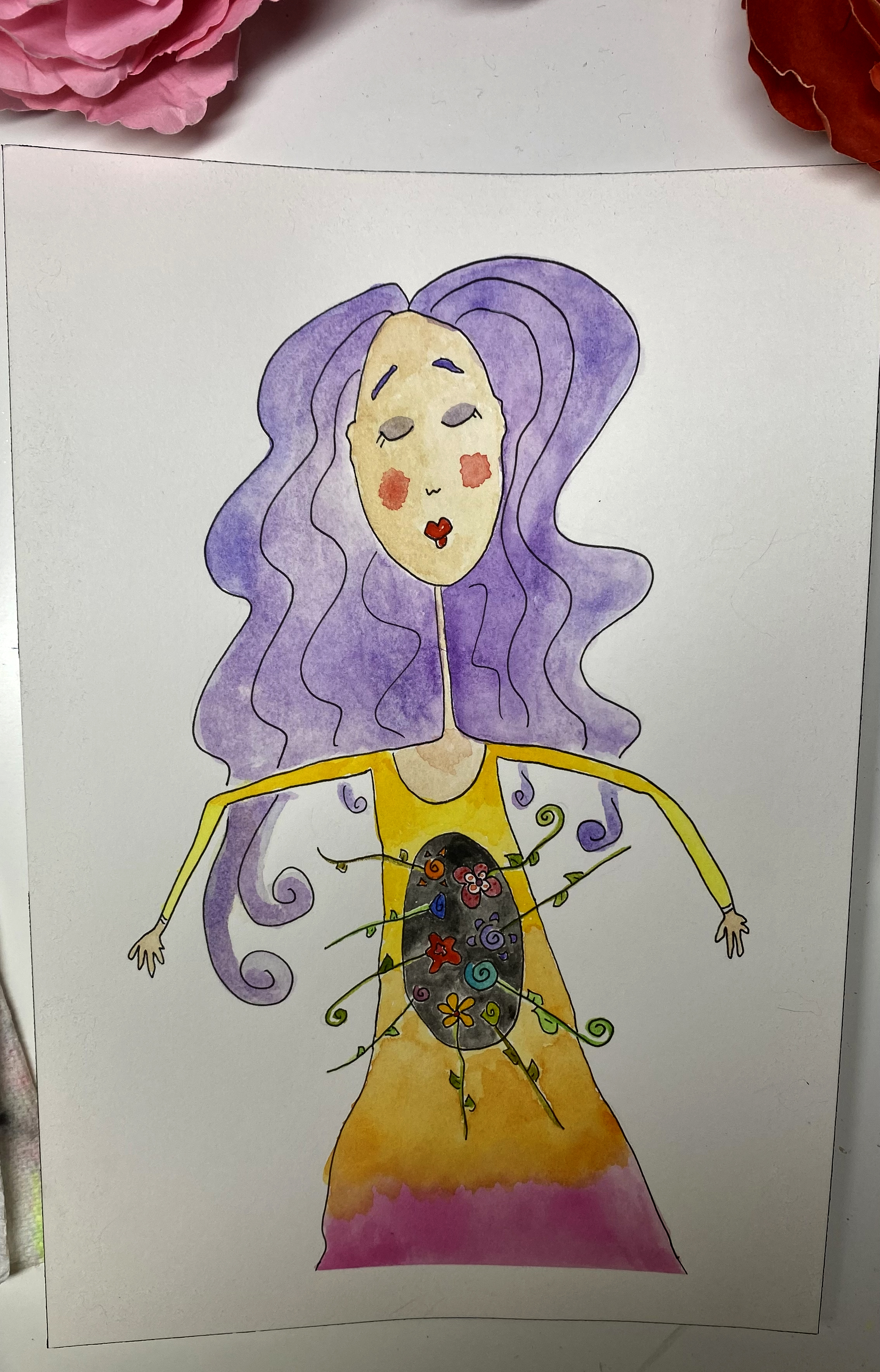 Watercolour — Flower Woman